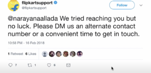 flipkart responses to their custoner feedback(online reputation management)